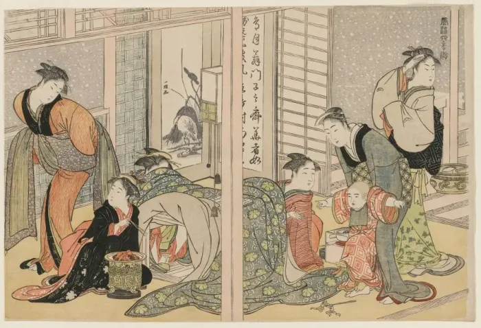 Framed Print : Elegant Pleasures of the Four Seasons, c. 1782. Creator: Kitagawa Utamaro (Japanese Framed Print : Elegant Pleasures of the Four Seasons, c. 1782. Creator: Kitagawa Utamaro (Japanese