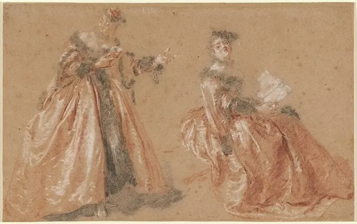 Framed Print : Two Elegant Women in Polish Dress, c. 1723. Creator: Nicolas Lancret Framed Print : Two Elegant Women in Polish Dress, c. 1723. Creator: Nicolas Lancret