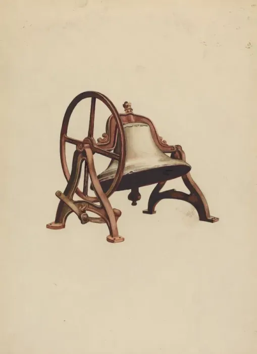 Framed Print : Elementary School Bell, 1935 / 1942. Creator: Gerald Transpota Framed Print : Elementary School Bell, 1935 / 1942. Creator: Gerald Transpota
