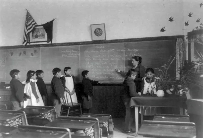 Framed Print : Elementary school class of Indian students with botanical specimens... Carlisle, Pennsylvania, 1901 Creator: Frances Benjamin Johnston Framed Print : Elementary school class of Indian students with botanical specimens... Carlisle, Pennsylvania, 1901 Creator: Frances Benjamin Johnston