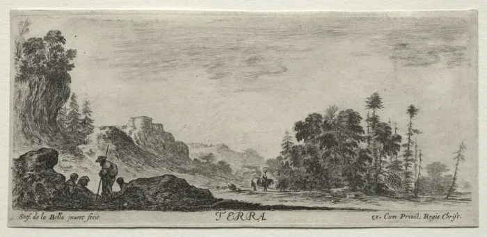 Framed Print : The Four Elements: Terra. Creator: Stefano Della Bella (Italian, 1610-1664) Framed Print : The Four Elements: Terra. Creator: Stefano Della Bella (Italian, 1610-1664)