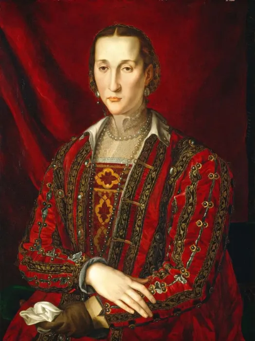 Framed Print : Eleonora di Toledo, c. 1560. Creator: Agnolo Bronzino