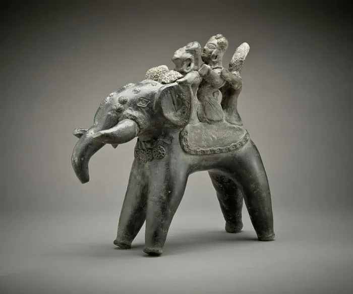 Framed Print : Elephant with Riders, 3rd-2nd century B.C.. Creator: Unknown Framed Print : Elephant with Riders, 3rd-2nd century B.C.. Creator: Unknown