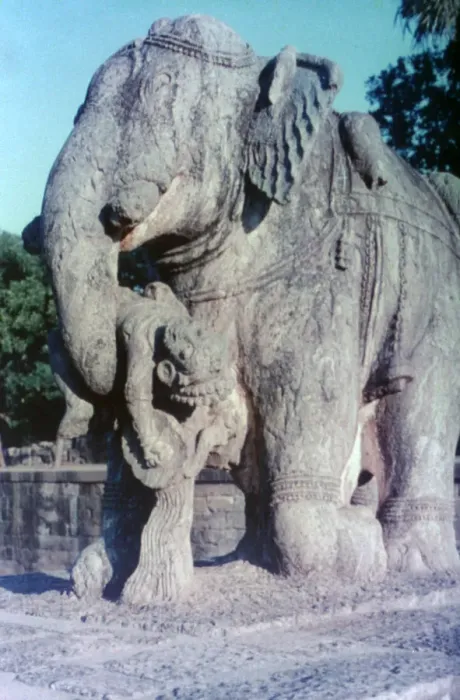 Framed Print : Elephant sculpture, Khajuraho, India. c950-1050. (20th century) Framed Print : Elephant sculpture, Khajuraho, India. c950-1050. (20th century)