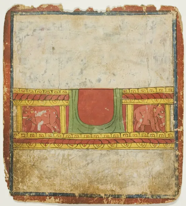 Framed Print : Elephant Throne, from a Set of Initiation Cards (Tsakali), 14th / 15th century Framed Print : Elephant Throne, from a Set of Initiation Cards (Tsakali), 14th / 15th century