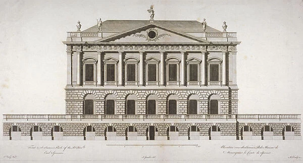 Elevation of Buckingham House, St Jamess Park, Westminster, London, c1770. Artist