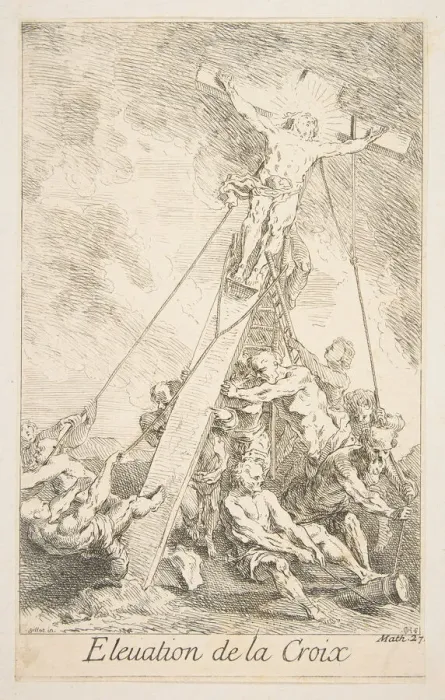 Framed Print : Elevation of the Cross. n. d. Creators: Claude Gillot, Jacques Gabriel Huquier Framed Print : Elevation of the Cross. n. d. Creators: Claude Gillot, Jacques Gabriel Huquier