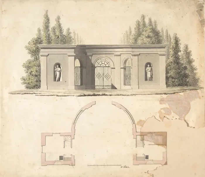 Framed Print : Elevation Design for Pavillion, 19th century. Creator: Anon Framed Print : Elevation Design for Pavillion, 19th century. Creator: Anon