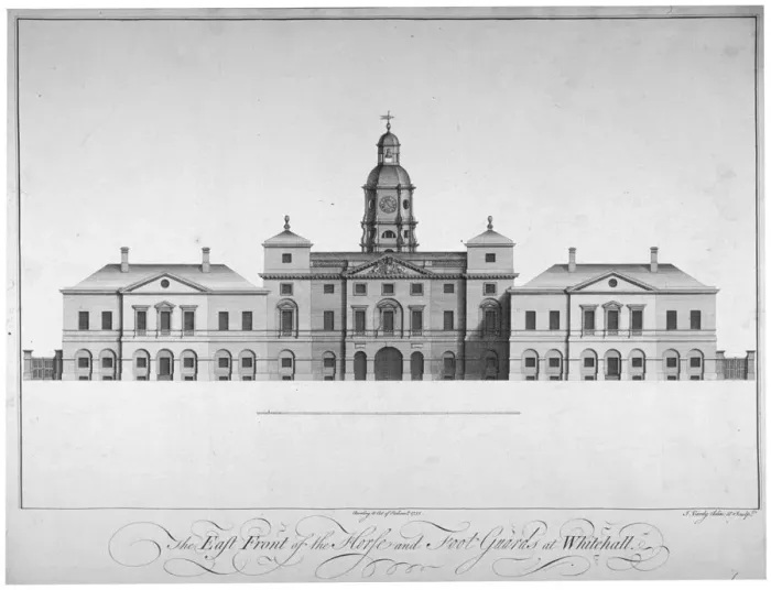 Framed Print : Elevation of the east front of Horse Guards, Westminster, London, 1752 Framed Print : Elevation of the east front of Horse Guards, Westminster, London, 1752