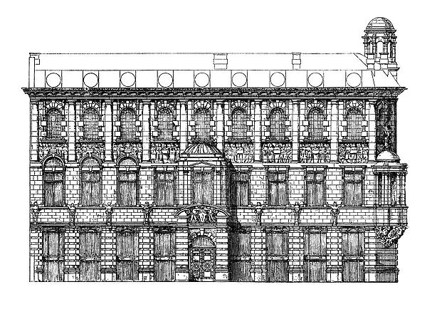 Elevation of the Institute of Chartered Accountants, 1895