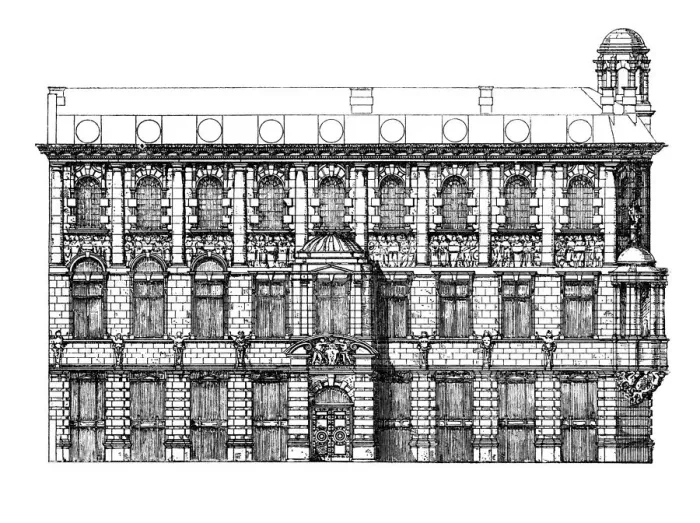 Framed Print : Elevation of the Institute of Chartered Accountants, 1895 Framed Print : Elevation of the Institute of Chartered Accountants, 1895
