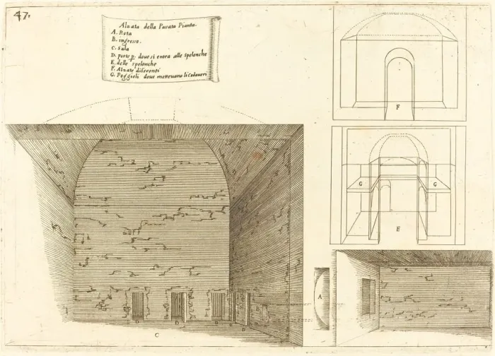 Framed Print : Elevation of a Passage Plan, 1619. Creator: Jacques Callot Framed Print : Elevation of a Passage Plan, 1619. Creator: Jacques Callot