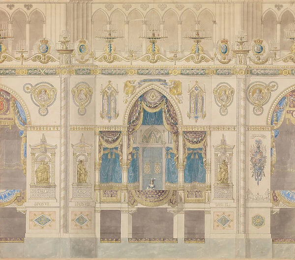 Elevation of the Royal Box for the Coronation of Louis XVIII, Reims Cathedral, n. d