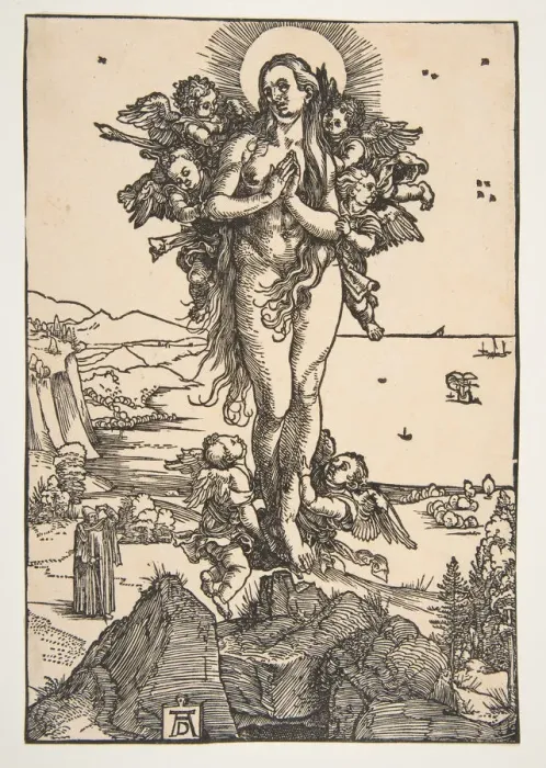 Framed Print : The Elevation of Saint Mary Magdalen. n. d. Creator: Albrecht Durer Framed Print : The Elevation of Saint Mary Magdalen. n. d. Creator: Albrecht Durer