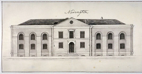 Elevation of the Sessions House on Newington Causeway, Southwark, London, c1825. Artist