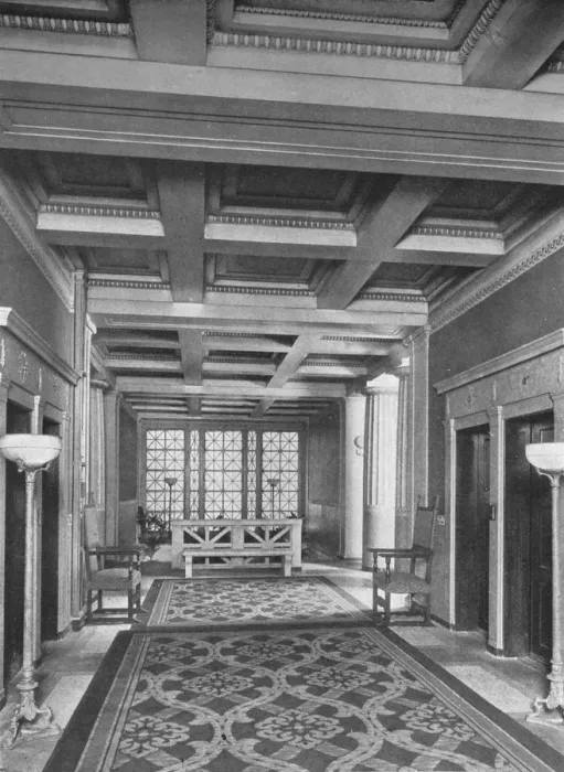 Framed Print : Elevator lobby, first floor, the Fraternity Clubs Building, New York City, 1924 Framed Print : Elevator lobby, first floor, the Fraternity Clubs Building, New York City, 1924