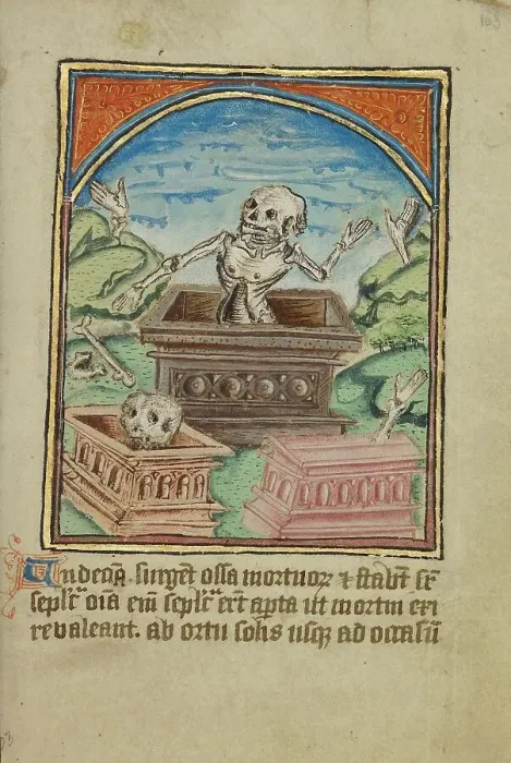 Framed Print : The Eleventh Sign before the Day of Judgment; Illustrated Vita Christi... about 1480-1490. Creator: Unknown Framed Print : The Eleventh Sign before the Day of Judgment; Illustrated Vita Christi... about 1480-1490. Creator: Unknown