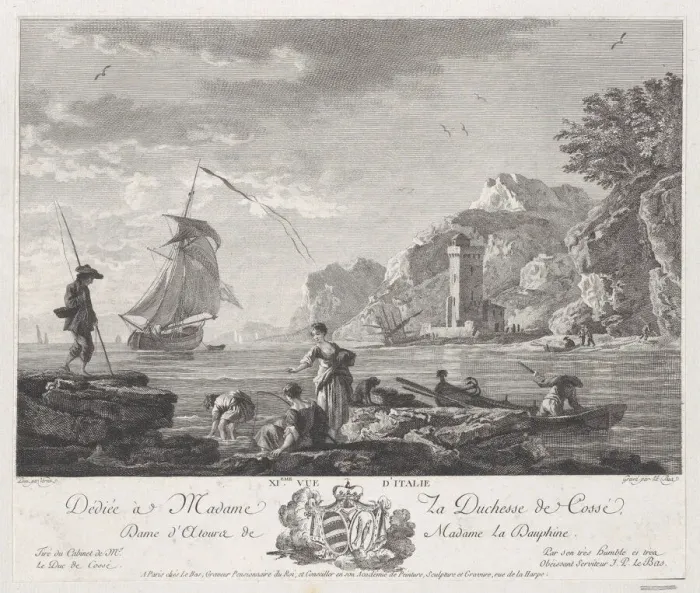 Framed Print : Eleventh View of Italy, ca. 1765. Creator: Jacques Philippe Le Bas Framed Print : Eleventh View of Italy, ca. 1765. Creator: Jacques Philippe Le Bas