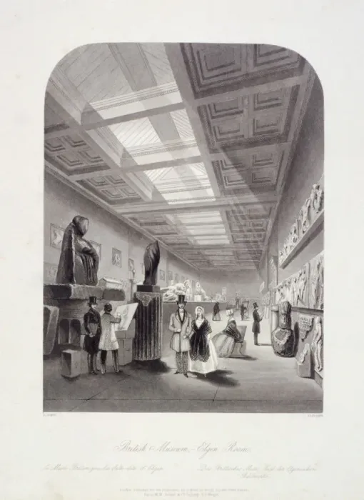 Framed Print : The Elgin Room, British Museum, Holborn, London, c1850. Artist: William Radclyffe Framed Print : The Elgin Room, British Museum, Holborn, London, c1850. Artist: William Radclyffe