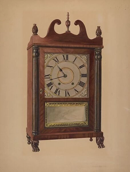 Eli Terry Clock, 1940. Creator: Herman O. Stroh