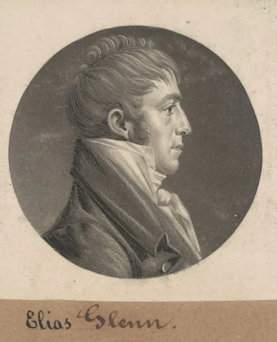 Framed Print : Elias Glenn, 1803. Creator: Charles Balthazar Julien Fevret de Saint-Memin Framed Print : Elias Glenn, 1803. Creator: Charles Balthazar Julien Fevret de Saint-Memin