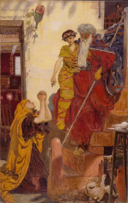 Framed Print : Elijah and the Widows Son, 1864. Creator: Ford Madox Brown Framed Print : Elijah and the Widows Son, 1864. Creator: Ford Madox Brown