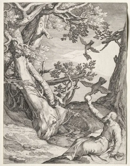 Framed Print : Elijah in the Wilderness Fed by Ravens, 1604 Framed Print : Elijah in the Wilderness Fed by Ravens, 1604