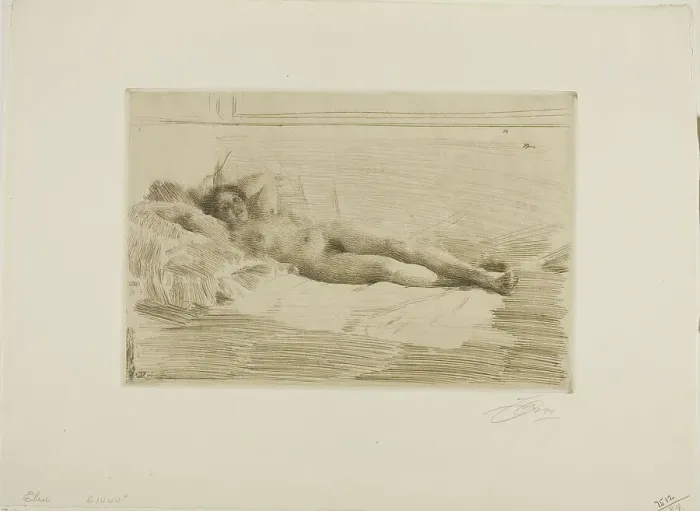 Framed Print : Elin, 1913-14. Creator: Anders Leonard Zorn Framed Print : Elin, 1913-14. Creator: Anders Leonard Zorn