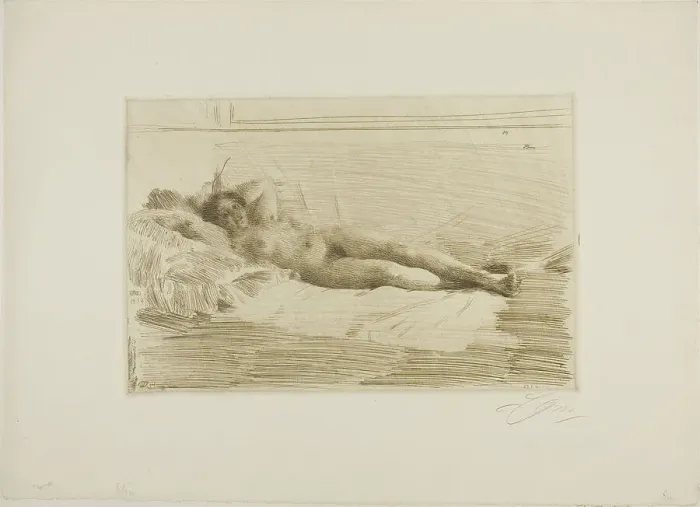 Framed Print : Elin, 1913-14. Creator: Anders Leonard Zorn Framed Print : Elin, 1913-14. Creator: Anders Leonard Zorn