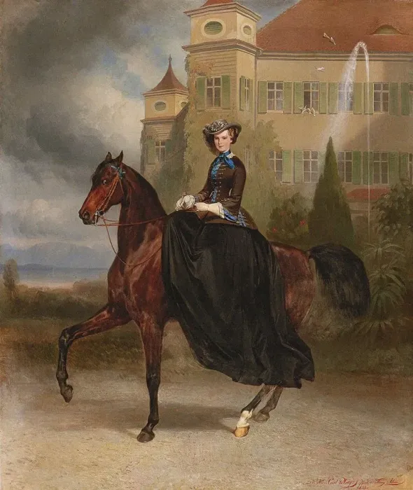 Framed Print : Elisabeth of Austria as a bride in Possenhofen, 1853 Framed Print : Elisabeth of Austria as a bride in Possenhofen, 1853