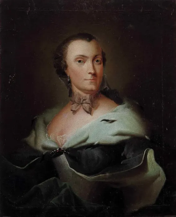 Framed Print : Elisabeth Björman, wife of Samuel Wacklin, vicar of Laihia, 1755. Creator: Isak Wacklin Framed Print : Elisabeth Björman, wife of Samuel Wacklin, vicar of Laihia, 1755. Creator: Isak Wacklin