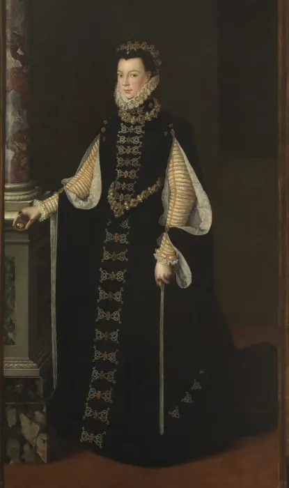 Framed Print : Elisabeth of Valois (1545-1568), Queen of Spain, 1561-1565. Artist: Anguissola, Sofonisba (ca. 1532-1625) Framed Print : Elisabeth of Valois (1545-1568), Queen of Spain, 1561-1565. Artist: Anguissola, Sofonisba (ca. 1532-1625)