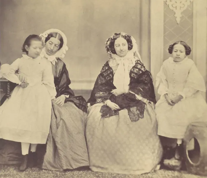 Framed Print : Elise Housermann, Hermine, Marie and Marie Antoine, 1850s-60s. Creator: Franz Antoine Framed Print : Elise Housermann, Hermine, Marie and Marie Antoine, 1850s-60s. Creator: Franz Antoine