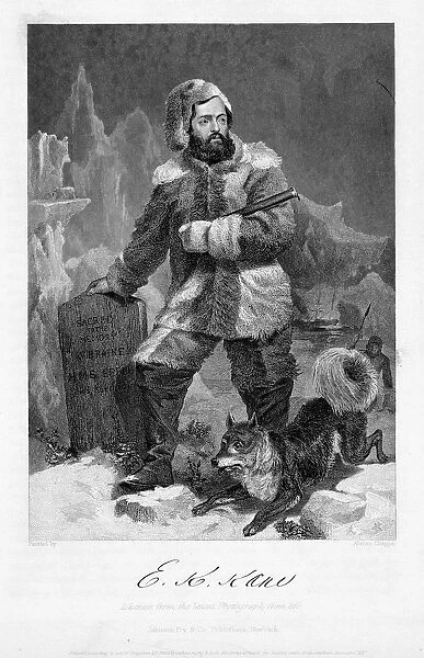 Elisha Kent Kane (1820-1857), American naval surgeon and arctic explorer in arctic dress, 1862