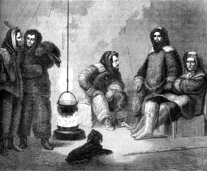 Framed Print : Elisha Kent Kane and his companions in Greenland, c1855 (c1880) Framed Print : Elisha Kent Kane and his companions in Greenland, c1855 (c1880)