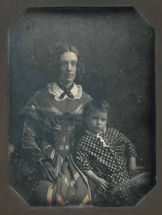 Framed Print : Elizabeth Bakewell James and her Son, Frank B. James, ca. 1846 Framed Print : Elizabeth Bakewell James and her Son, Frank B. James, ca. 1846