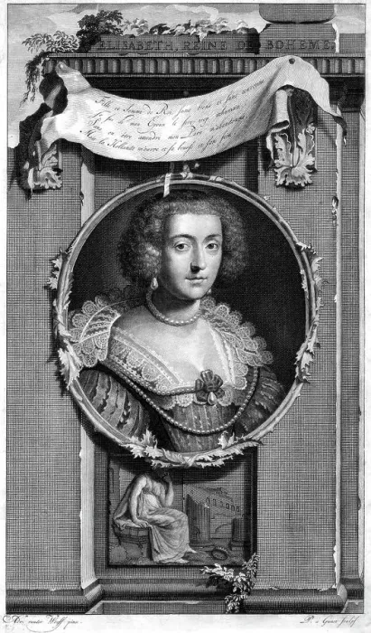 Framed Print : Elizabeth of Bohemia. Artist: Gunst Framed Print : Elizabeth of Bohemia. Artist: Gunst