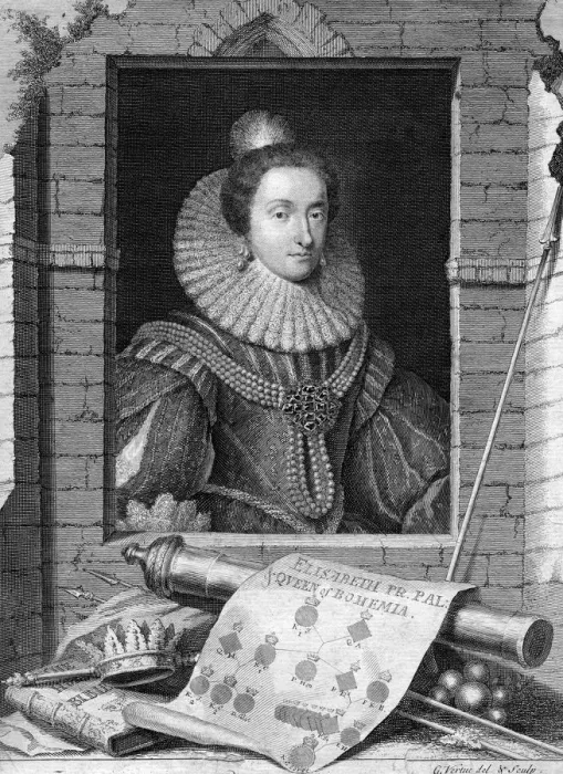 Framed Print : Elizabeth of Bohemia, c1700-1750. Artist: George Vertue Framed Print : Elizabeth of Bohemia, c1700-1750. Artist: George Vertue