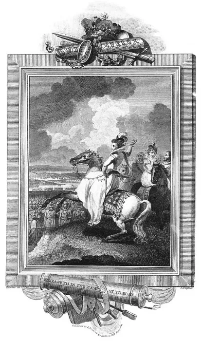 Framed Print : Elizabeth in the camp at Tilbury, 1811. Artist: J Rogers Framed Print : Elizabeth in the camp at Tilbury, 1811. Artist: J Rogers