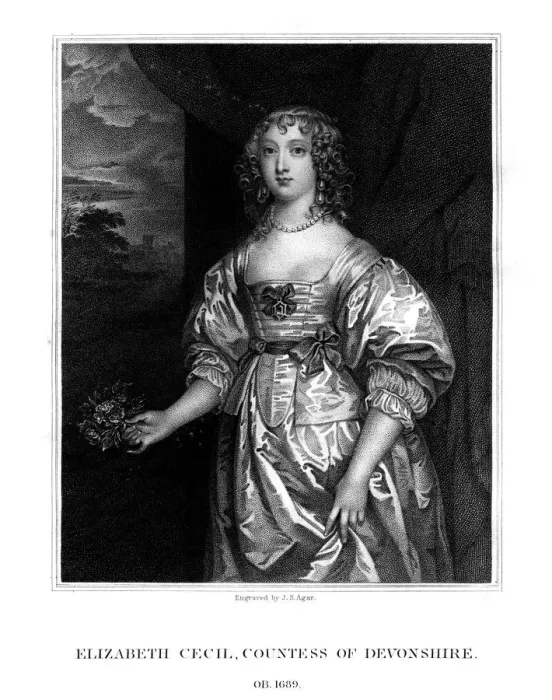 Framed Print : Elizabeth Cecil, Countess of Devonshire, (1824). Artist: John Samuel Agar Framed Print : Elizabeth Cecil, Countess of Devonshire, (1824). Artist: John Samuel Agar