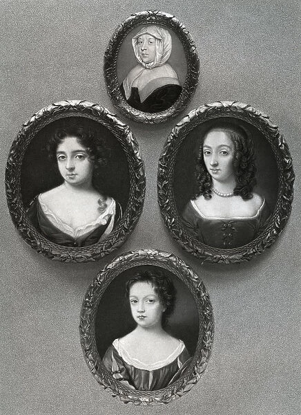 Elizabeth Cromwell, mother of Oliver Cromwell, and his daughters, Mary, Elizabeth and Bridget, 1899