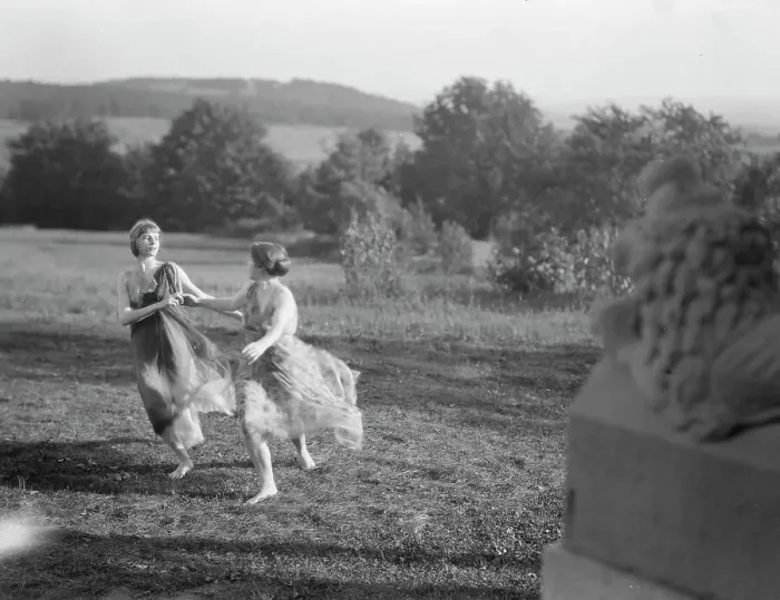 Framed Print : Elizabeth Duncan dancers and children, between 1916 and 1941. Creator: Arnold Genthe Framed Print : Elizabeth Duncan dancers and children, between 1916 and 1941. Creator: Arnold Genthe