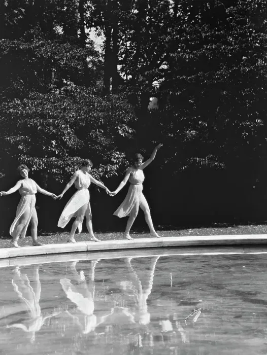 Framed Print : Elizabeth Duncan dancers and children, 1927 Creator: Arnold Genthe Framed Print : Elizabeth Duncan dancers and children, 1927 Creator: Arnold Genthe