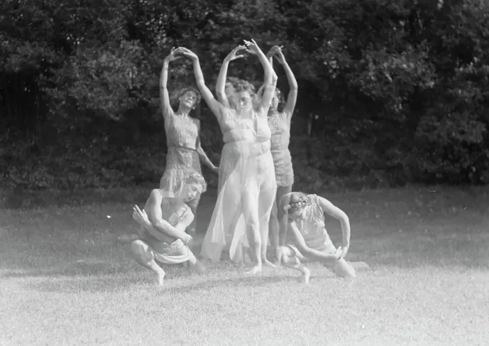 Framed Print : Elizabeth Duncan dancers and children, 1941 Creator: Arnold Genthe Framed Print : Elizabeth Duncan dancers and children, 1941 Creator: Arnold Genthe