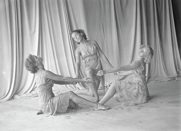 Elizabeth Duncan dancers and children, 1936 Creator: Arnold Genthe