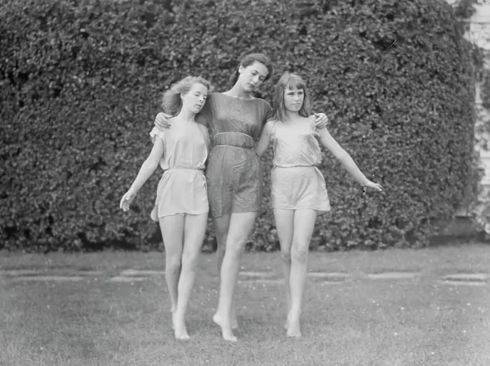 Framed Print : Elizabeth Duncan dancers and children, 1941 Creator: Arnold Genthe