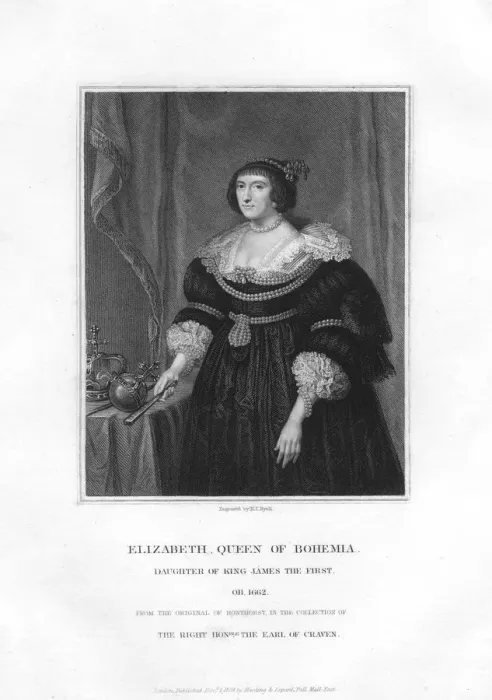 Framed Print : Elizabeth, Electress Palatine and Queen of Bohemia, (1834). Artist: Henry Thomas Ryall Framed Print : Elizabeth, Electress Palatine and Queen of Bohemia, (1834). Artist: Henry Thomas Ryall