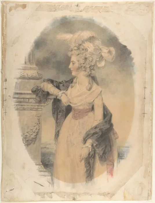 Framed Print : Elizabeth Ford, later Lady Colville of Culross, 1785. Creator: John Downman Framed Print : Elizabeth Ford, later Lady Colville of Culross, 1785. Creator: John Downman