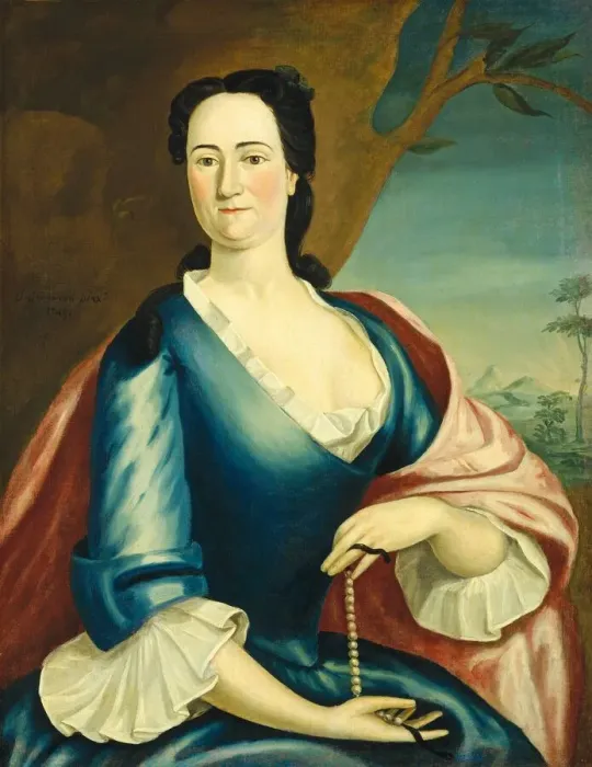 Framed Print : Elizabeth Fulford Welshman, 1749. Creator: John Greenwood Framed Print : Elizabeth Fulford Welshman, 1749. Creator: John Greenwood