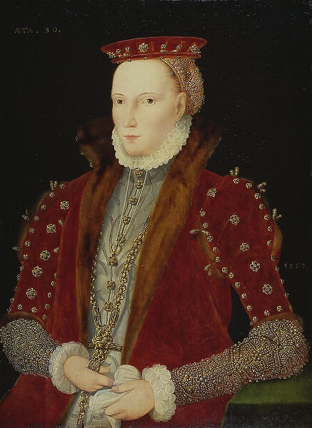Elizabeth I of England (1533-603), the 'Gripsholm Portrait', 1563. Creator: Anon. Elizabeth I of England (1533-603), the 'Gripsholm Portrait', 1563. Creator: Anon